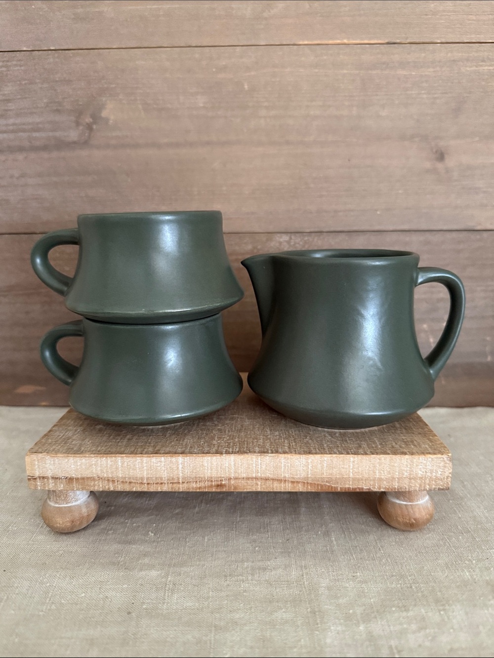 VTG | Shungyo Kyoto Stoneware Mugs & Creamer